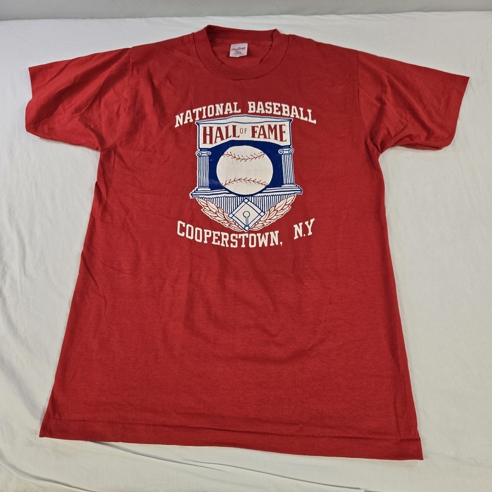 Vintage National Baseball Hall of Fame Tshirt Rawlings Cooperstown Single Stitch